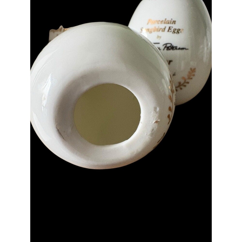 Danbury Mint Roger Tory Peterson Porcelain Songbird Egg Wood Thrush 1995 - Picture 6 of 6